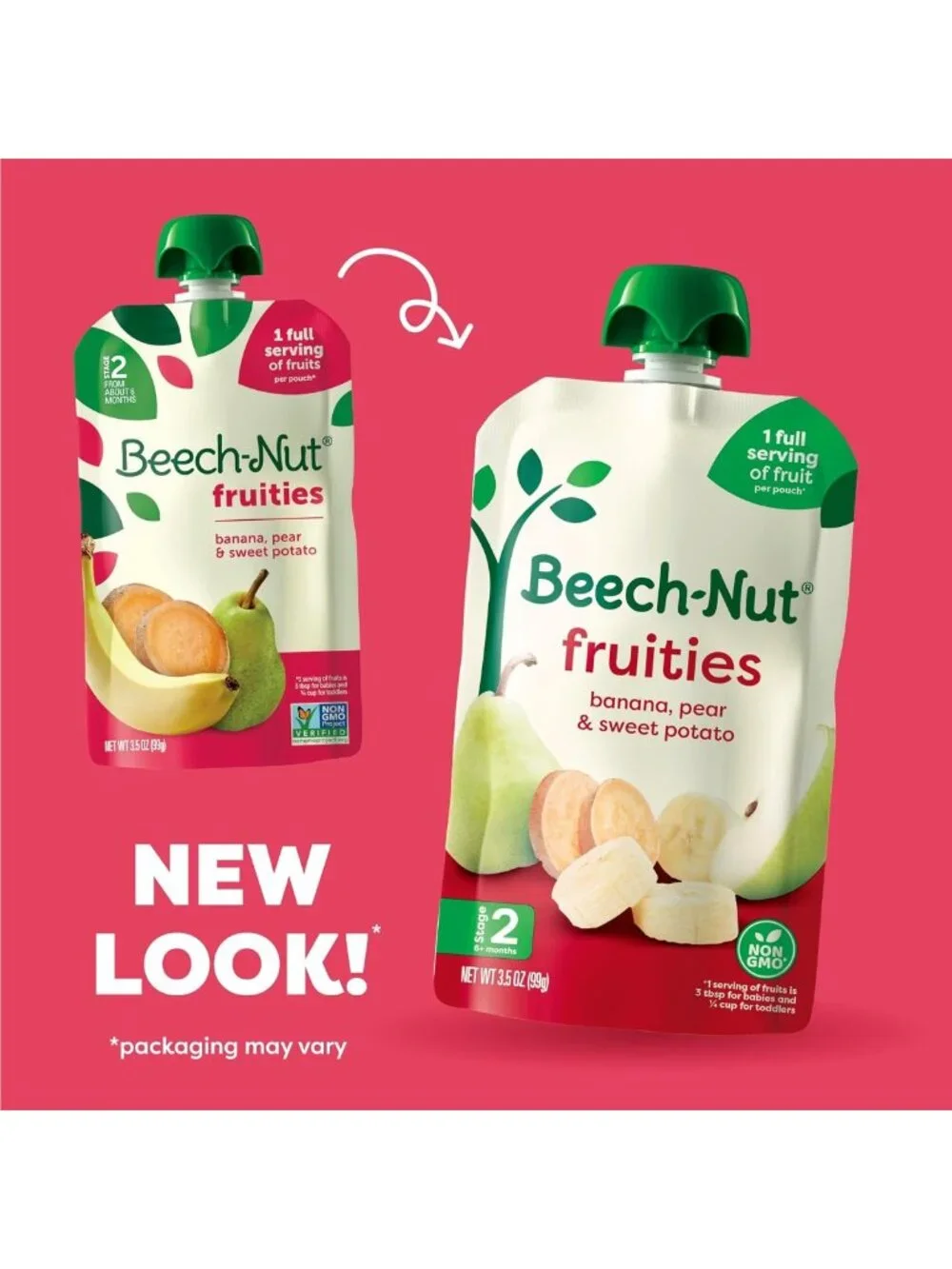 Variety Pack Baby Food Pouches - Non-GMO Fruit Purees, Dairy-Free, 18 Count